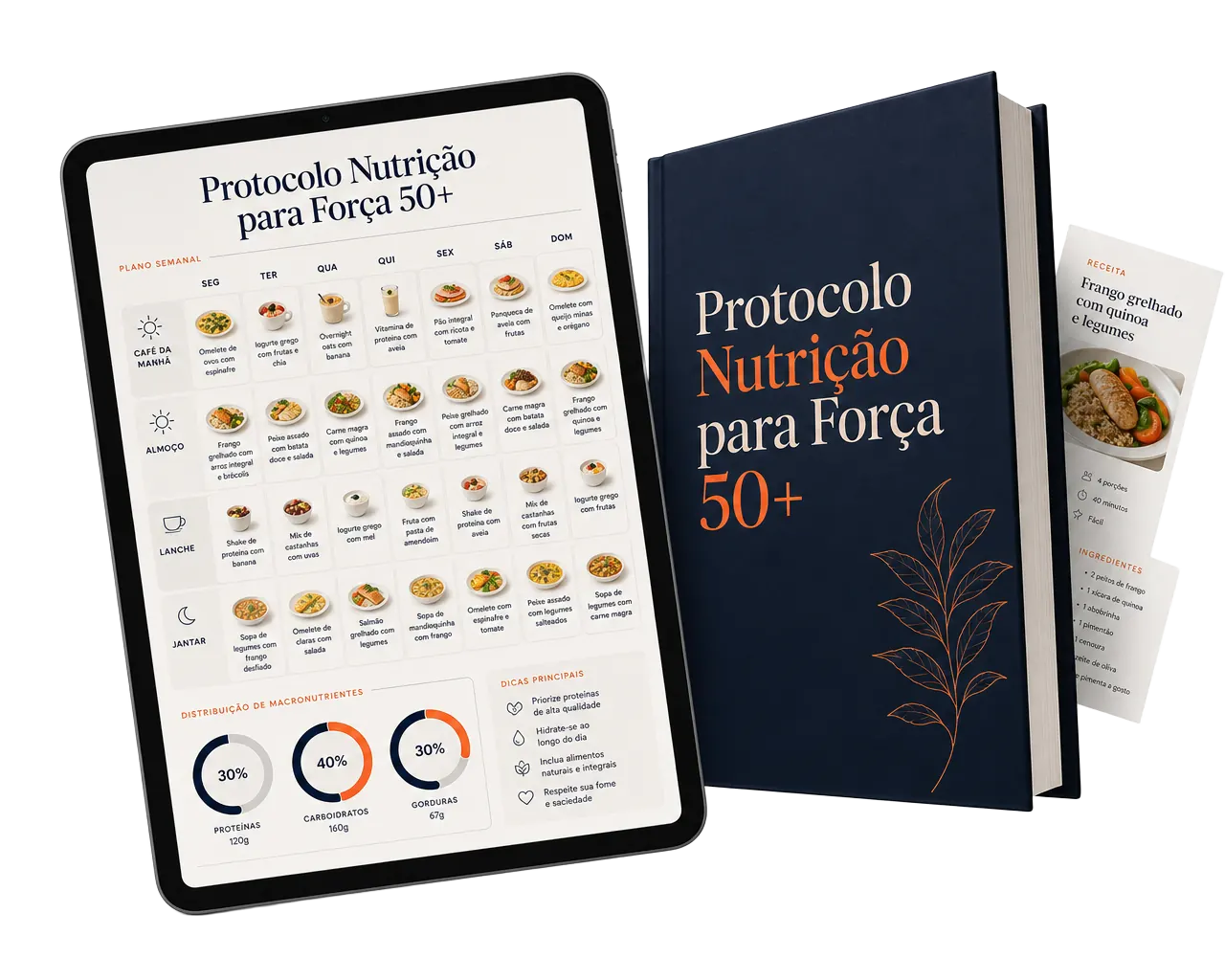 Mockup Protocolo Nutrição para Força 50+
