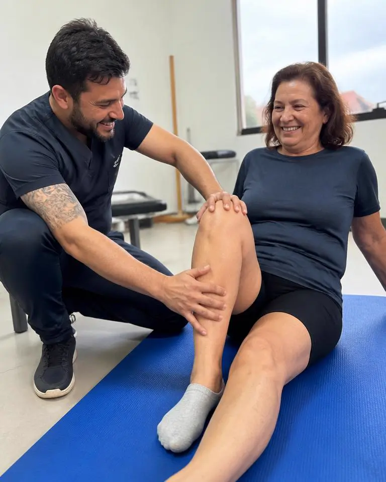 Felipe Checa atendendo aluna